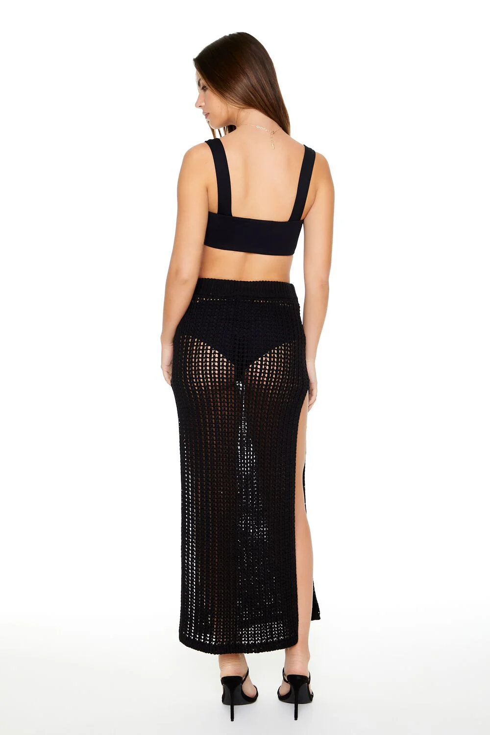 Sheer Crochet Maxi Skirt - Image 4