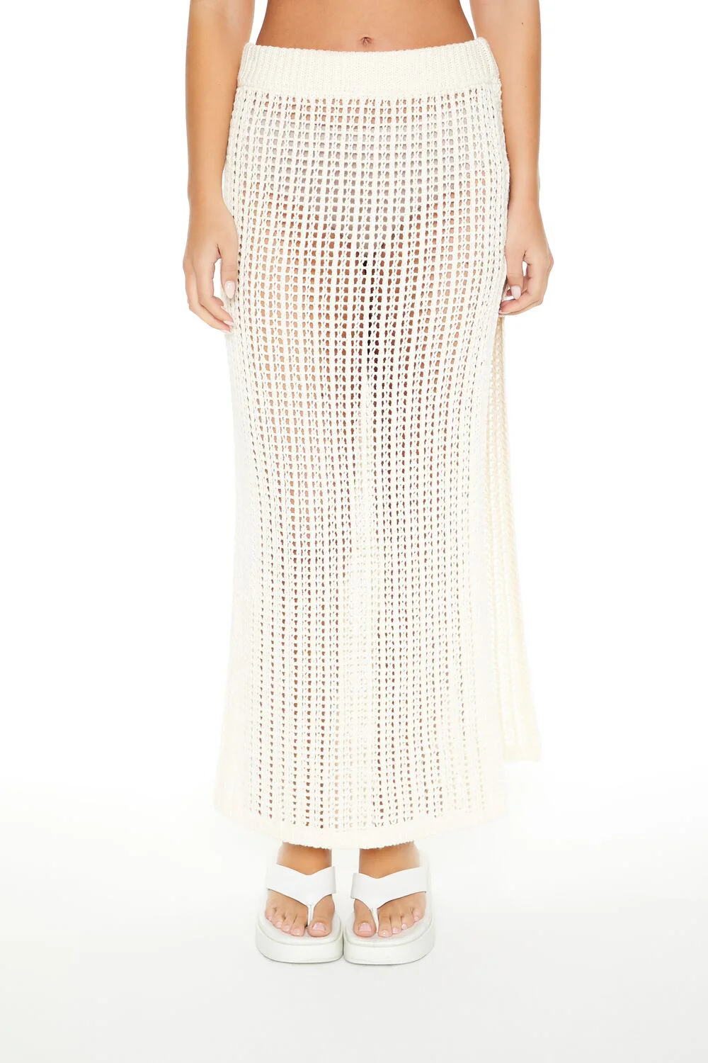 Sheer Crochet Maxi Skirt - Image 8