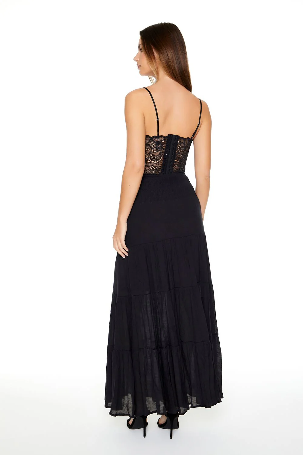 Tiered Drawstring Maxi Skirt - Image 3