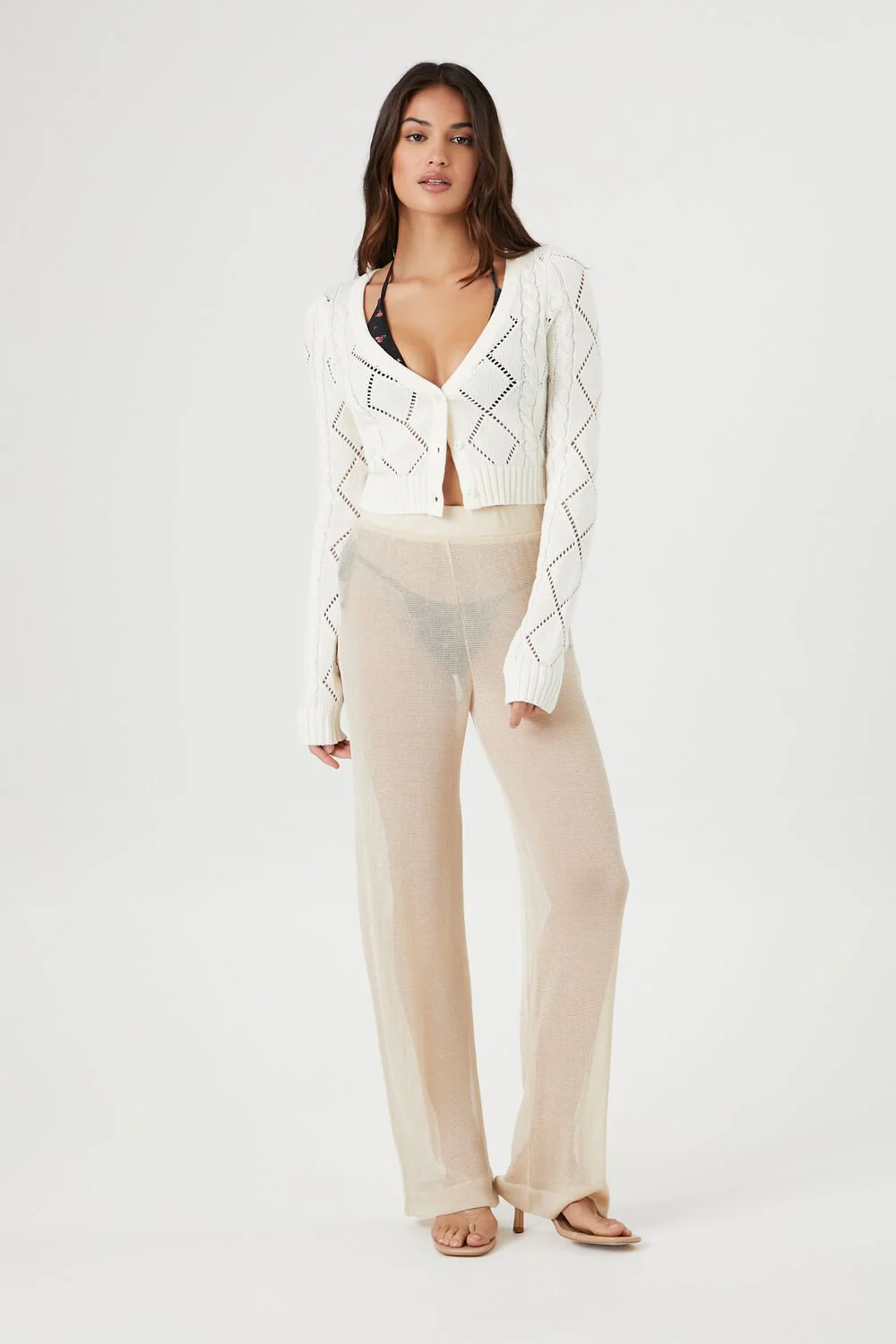 Sheer High-Rise Straight Pants - Image 15