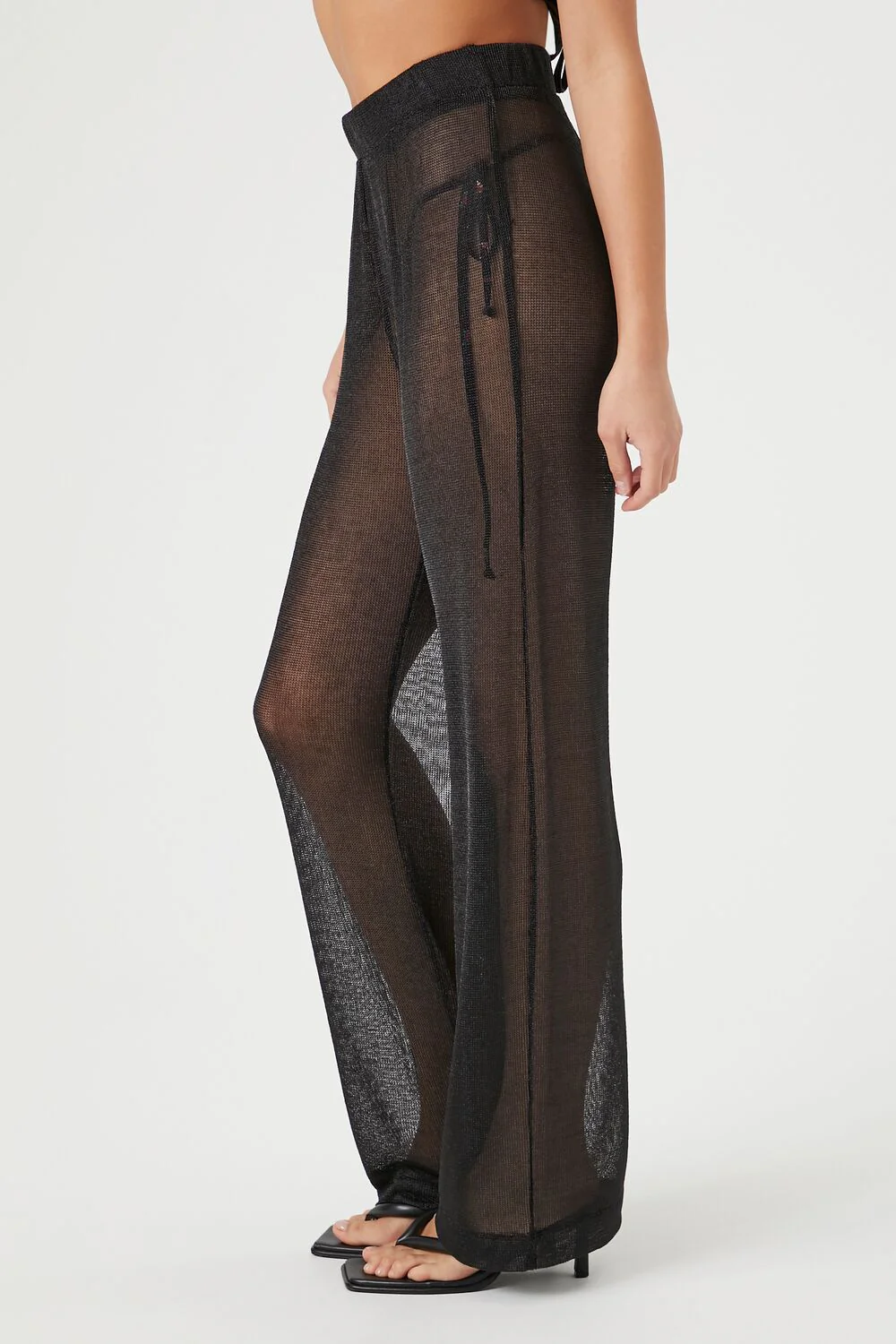 Sheer High-Rise Straight Pants - Image 3