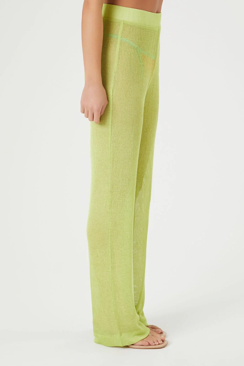 Sheer High-Rise Straight Pants - Image 8