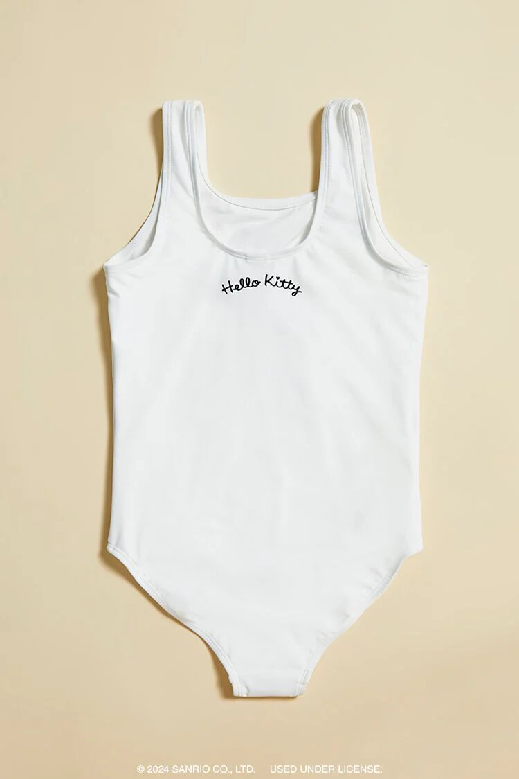 Girls Hello Kitty One-Piece Swimsuit (Kids) - Image 2