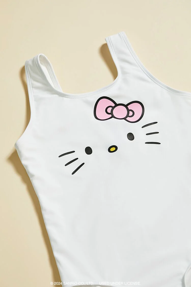 Girls Hello Kitty One-Piece Swimsuit (Kids) - Image 3
