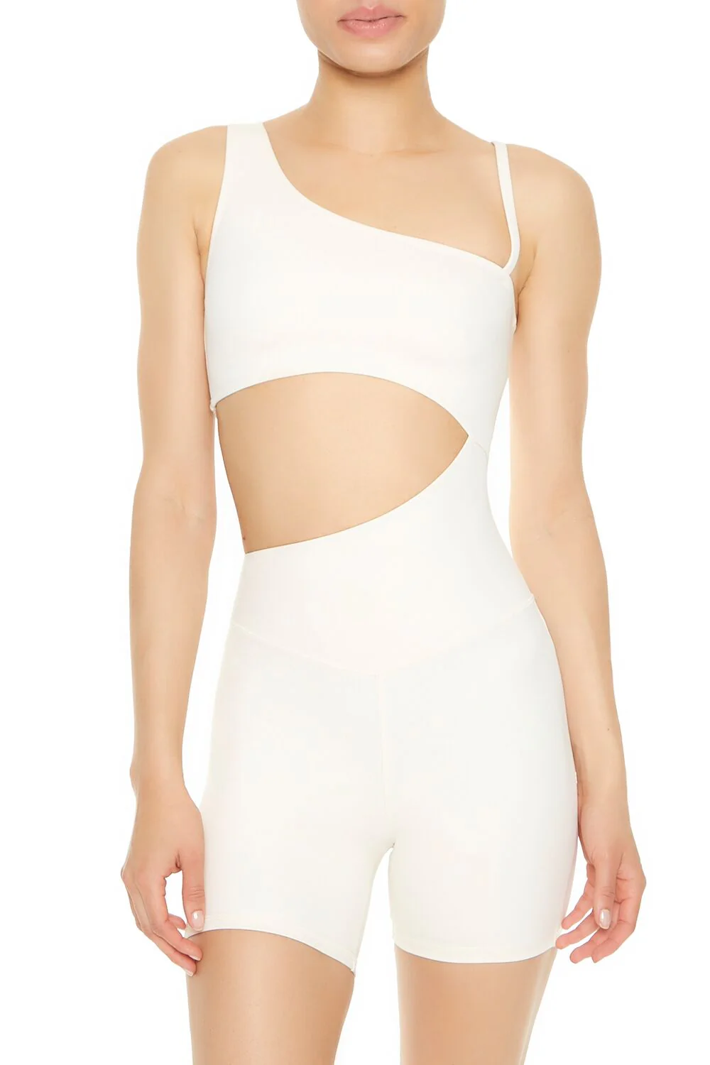 Active Asymmetrical Cutout Romper - Image 4