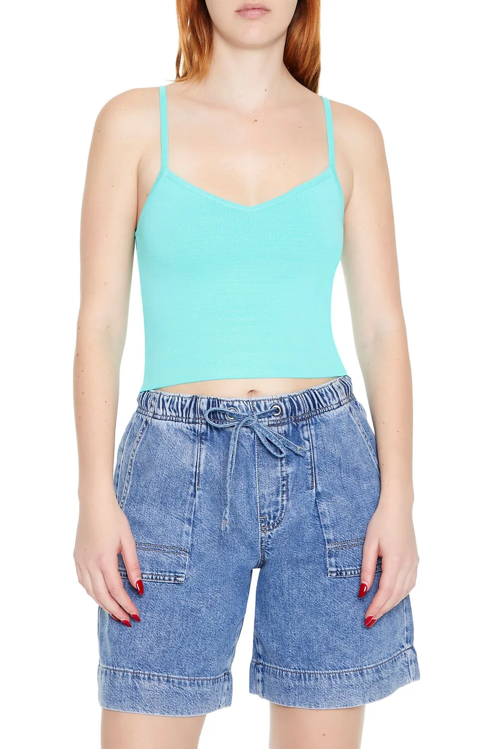 Sweater-Knit Cropped Cami - Image 6
