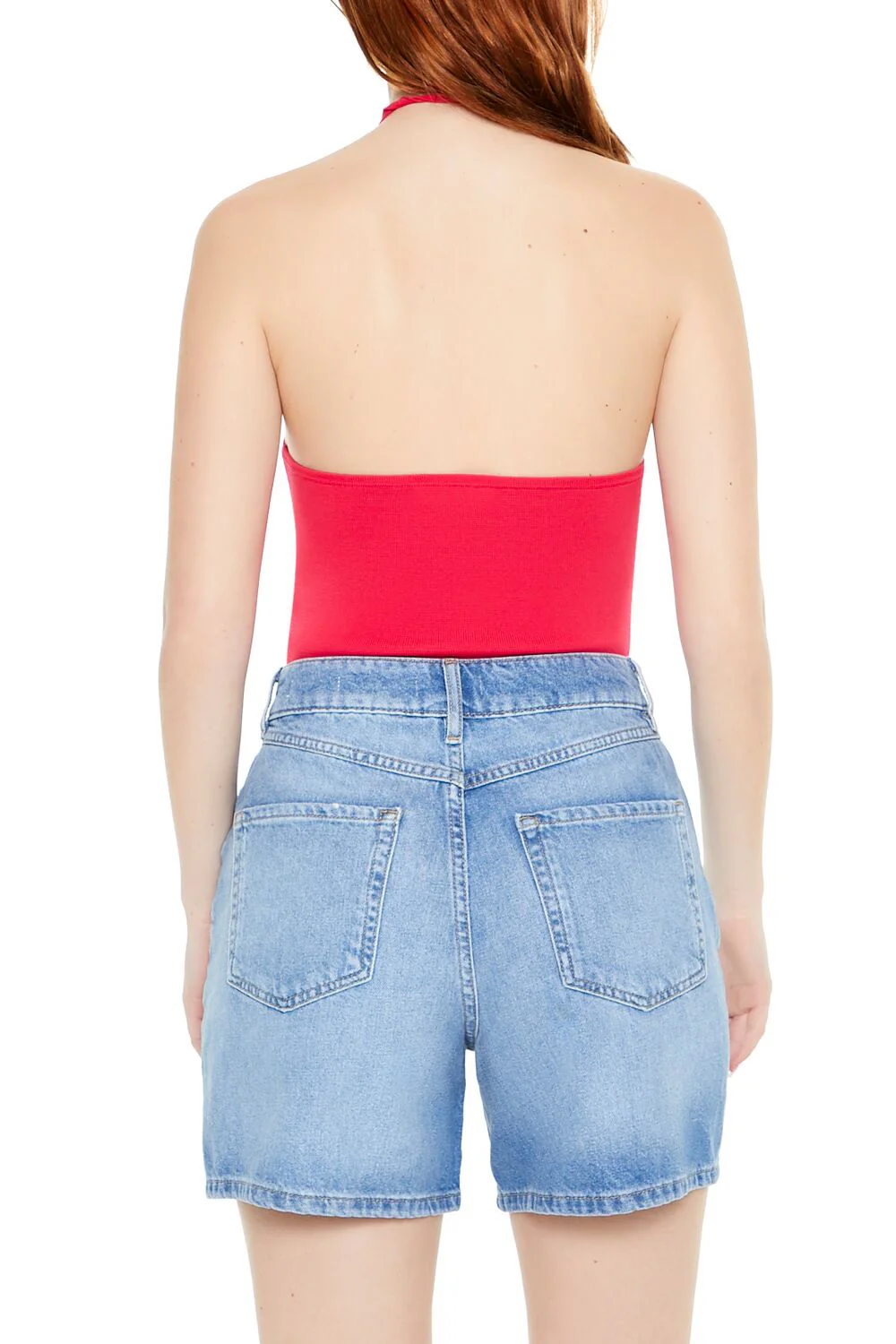 Sweater-Knit Halter Thong Bodysuit - Image 3