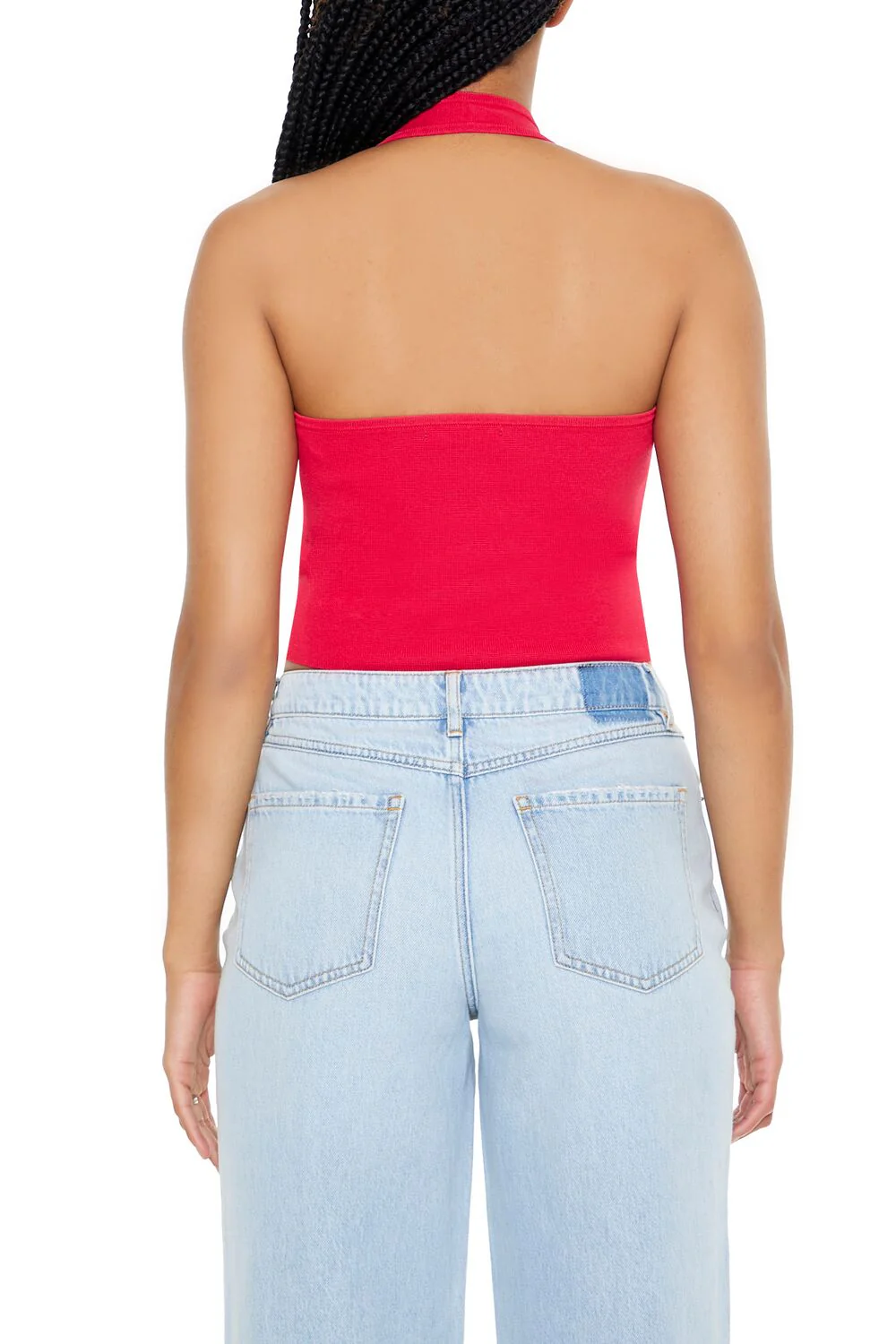 Sweater-Knit Halter Crop Top - Image 3