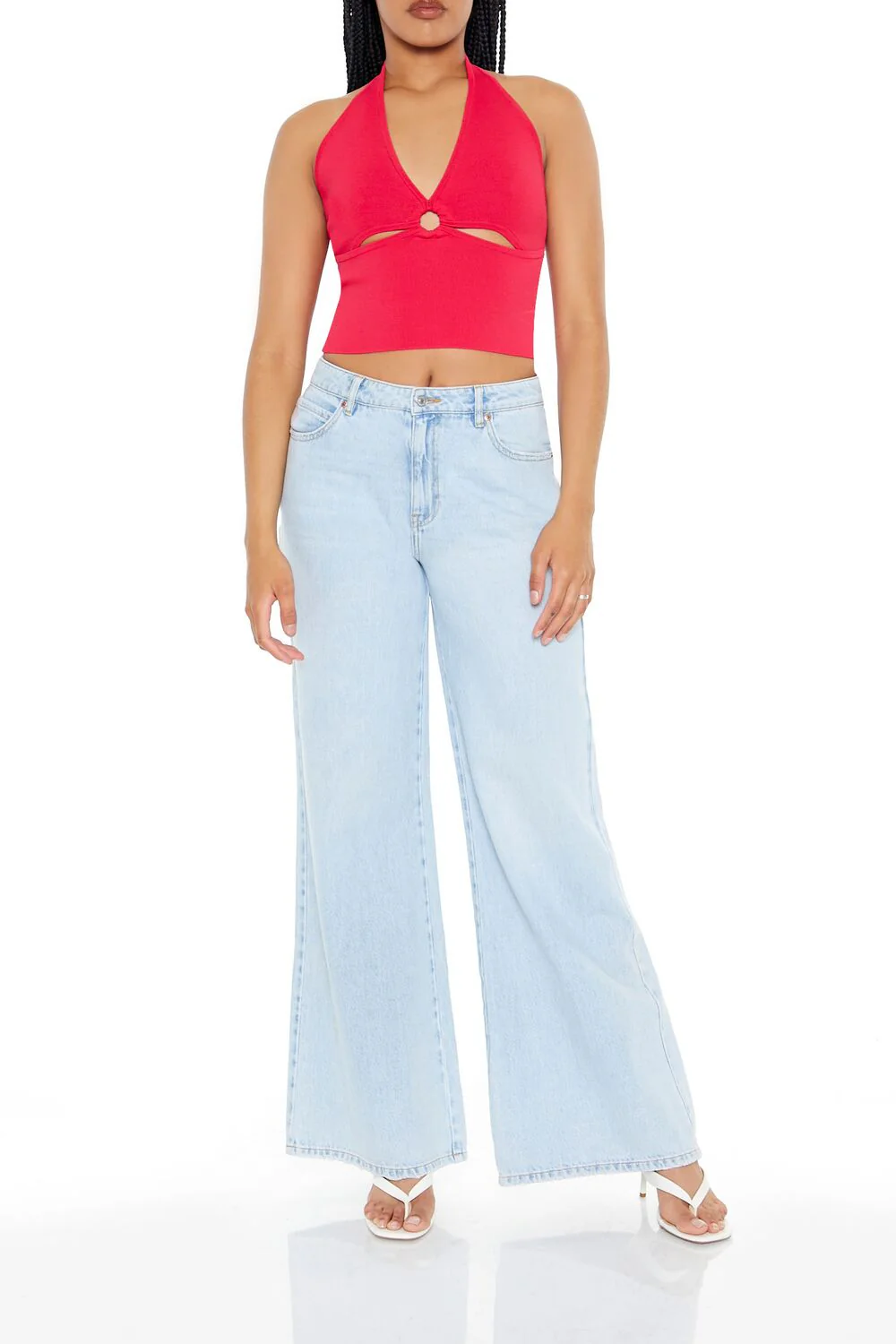 Sweater-Knit Halter Crop Top - Image 4