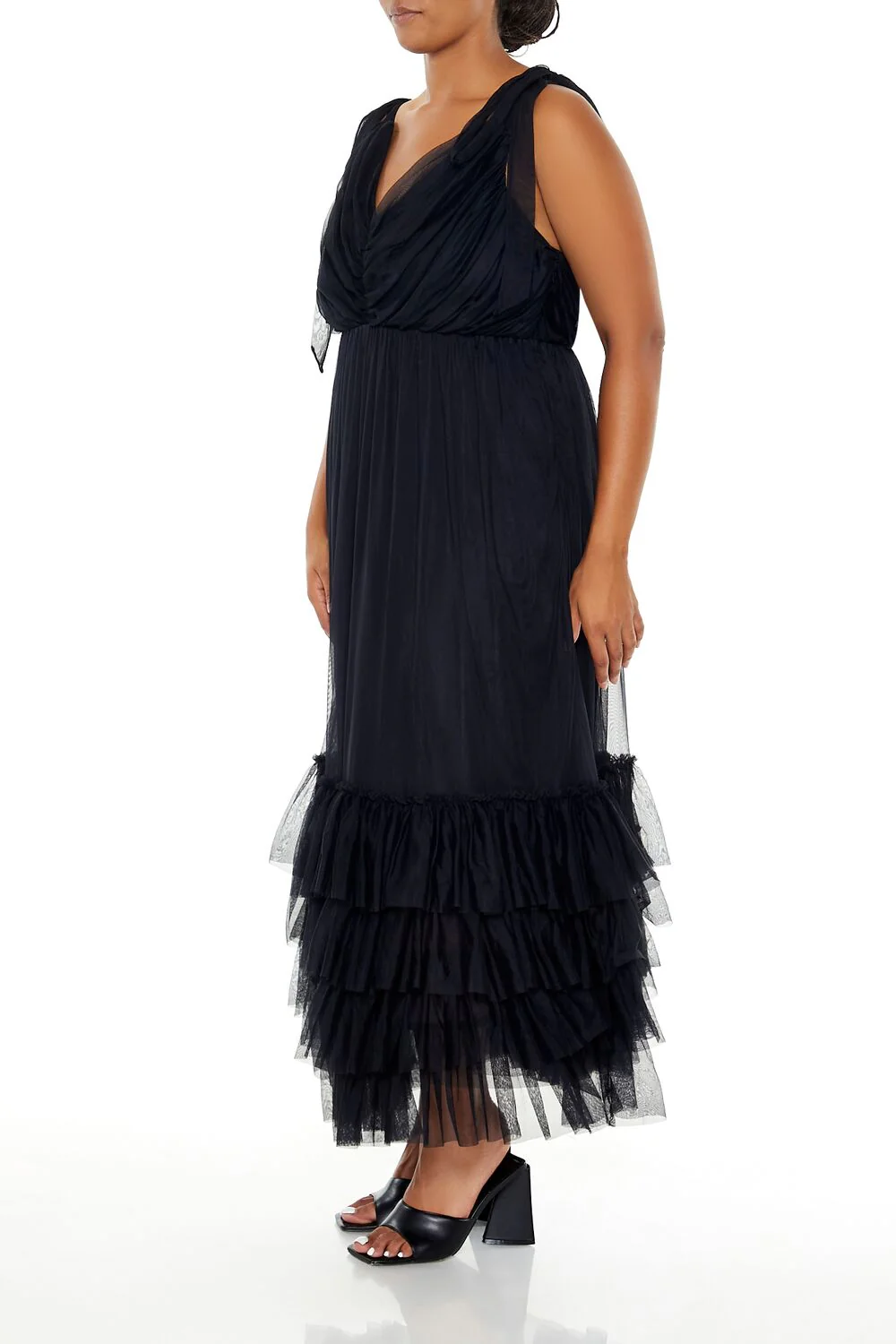 Plus Size Tiered Tie-Strap Maxi Dress - Image 10