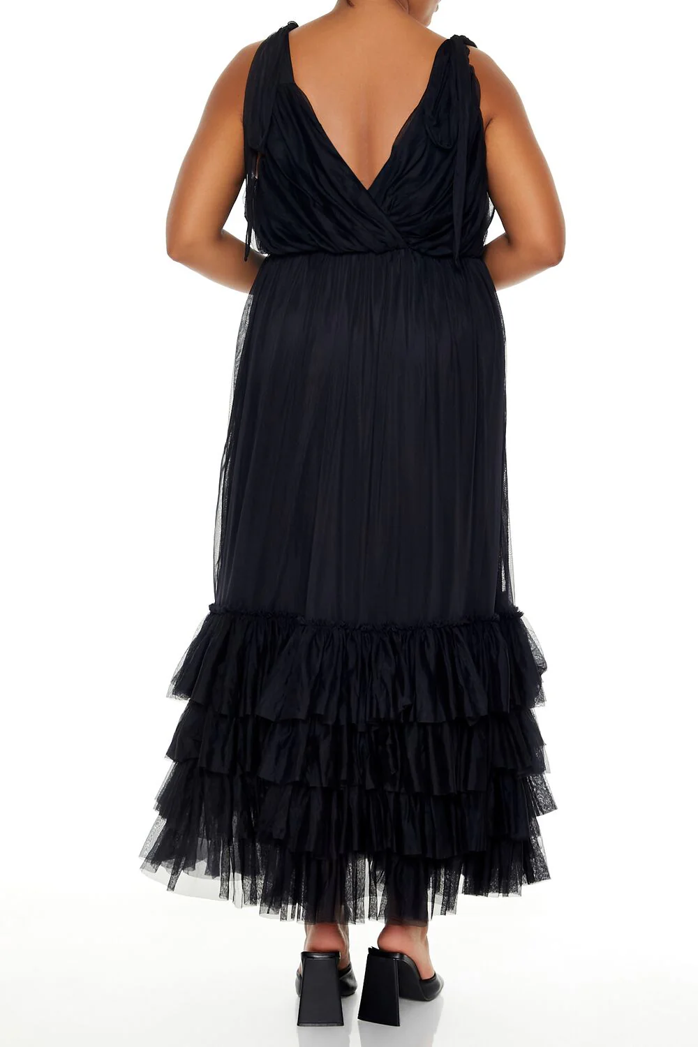 Plus Size Tiered Tie-Strap Maxi Dress - Image 11