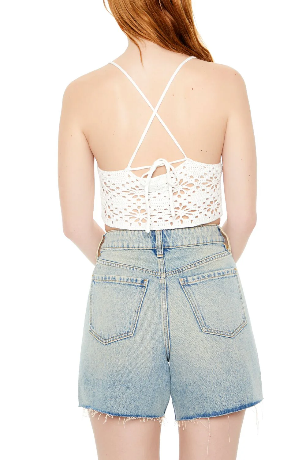 Cropped Crochet Flower Cami - Image 3