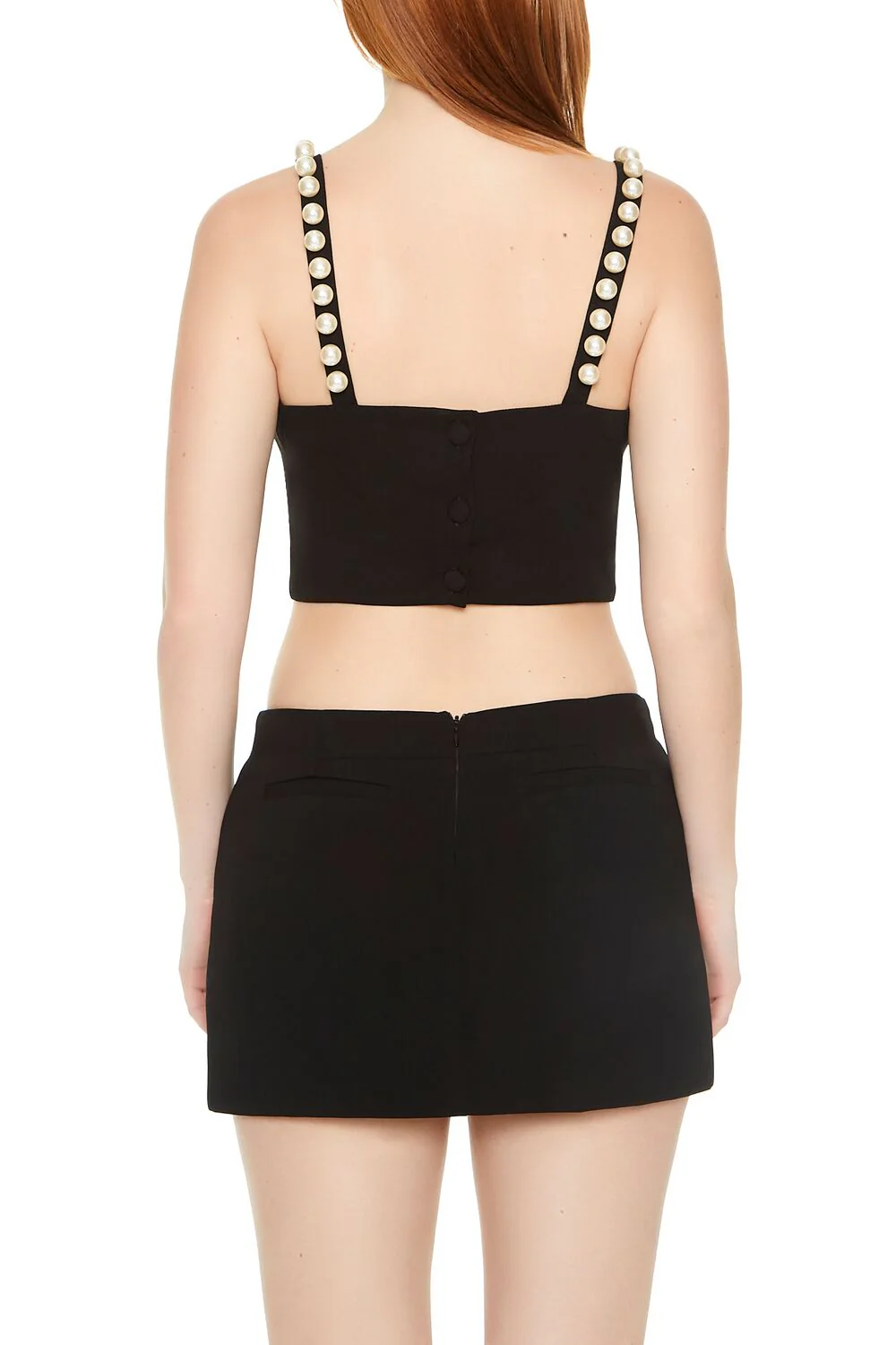 Faux Pearl Crop Top - Image 3