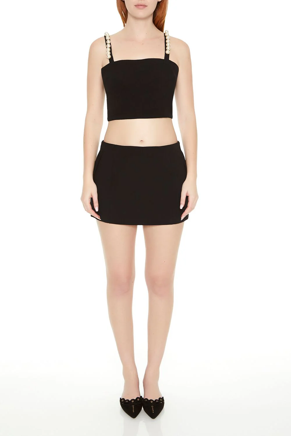 Faux Pearl Crop Top - Image 4
