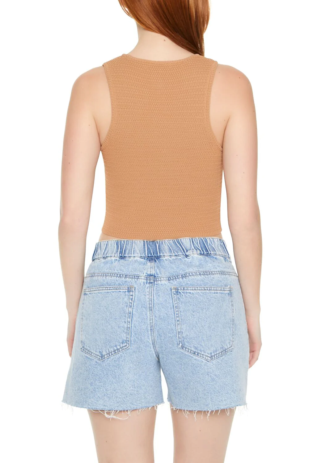 Sweater-Knit Cropped Tank Top - Image 8