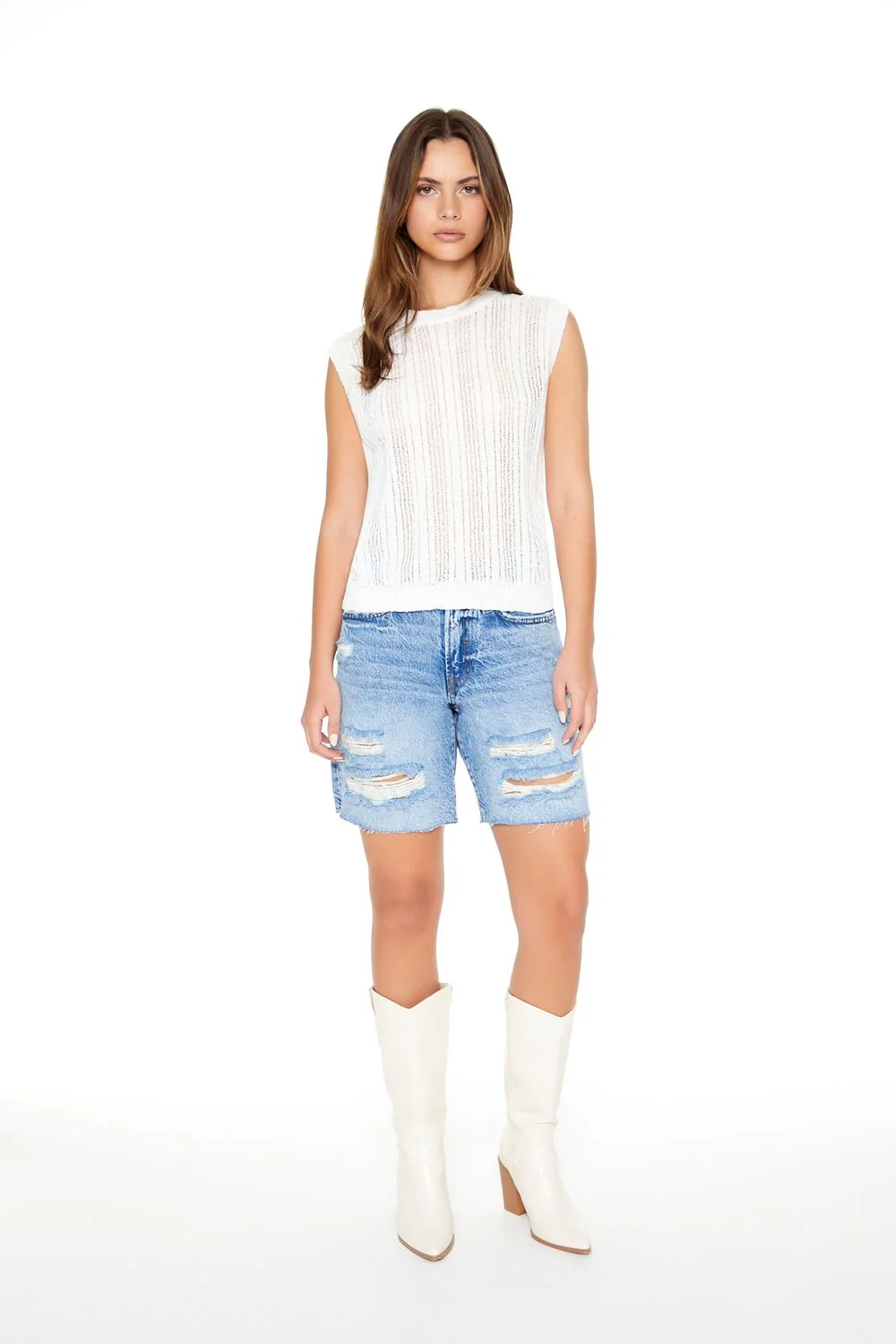 Sweater-Knit Sleeveless Top - Image 4
