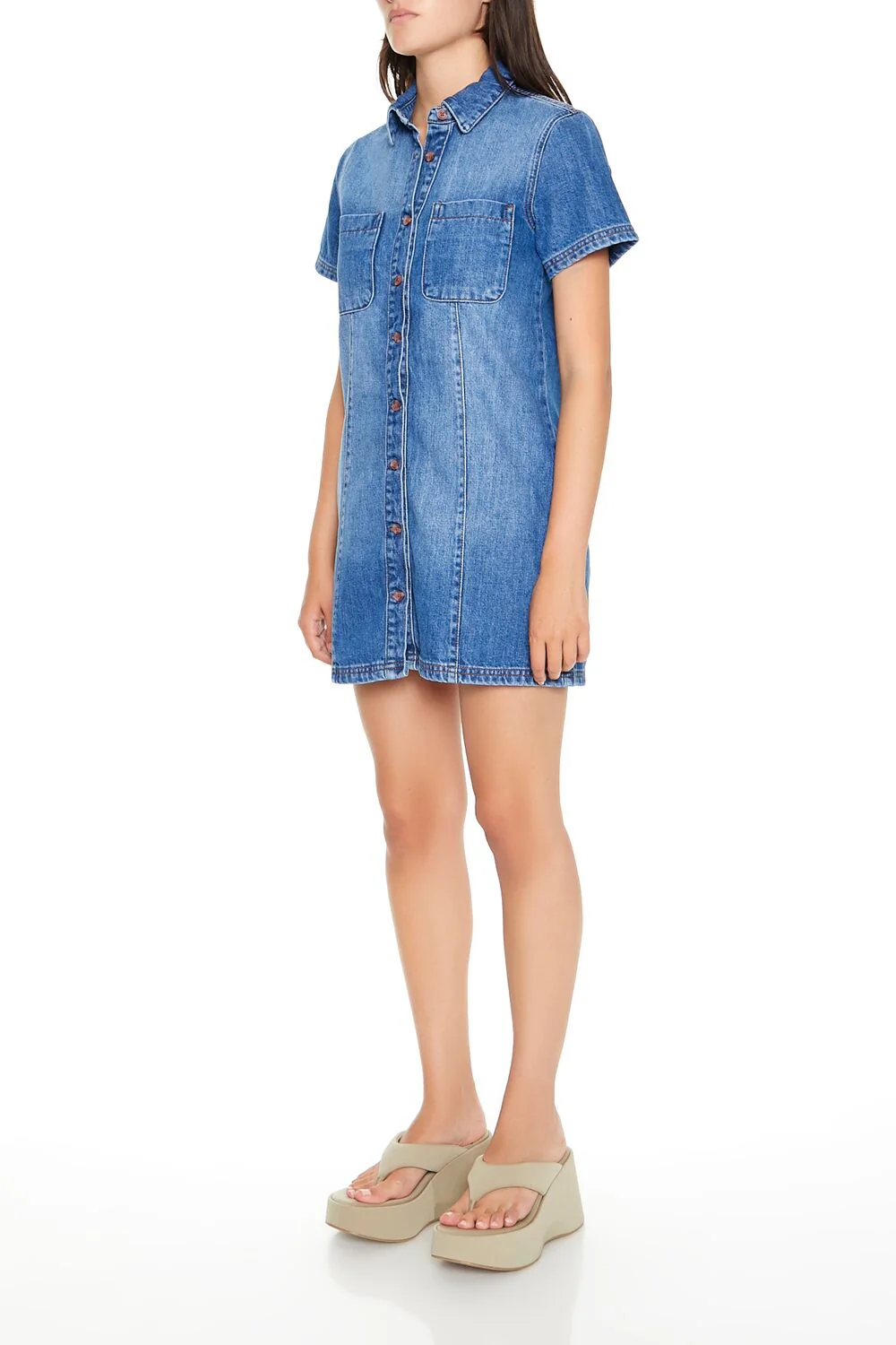 Denim Mini Dress - Image 2