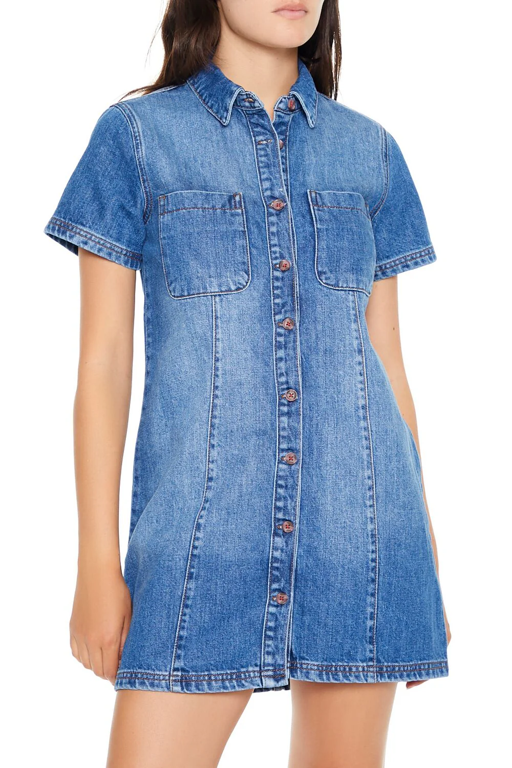 Denim Mini Dress - Image 4