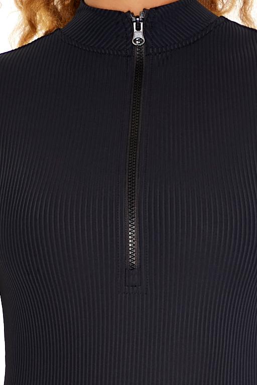 Active Half-Zip Mock Neck Romper - Image 5