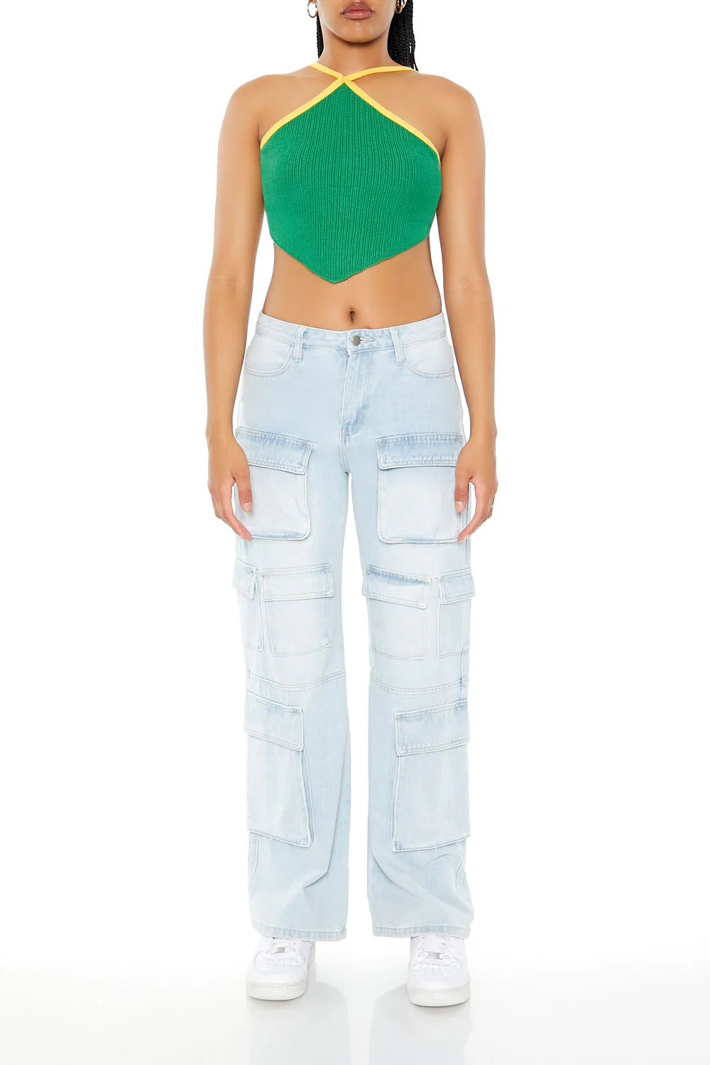 Sweater-Knit Halter Crop Top - Image 4