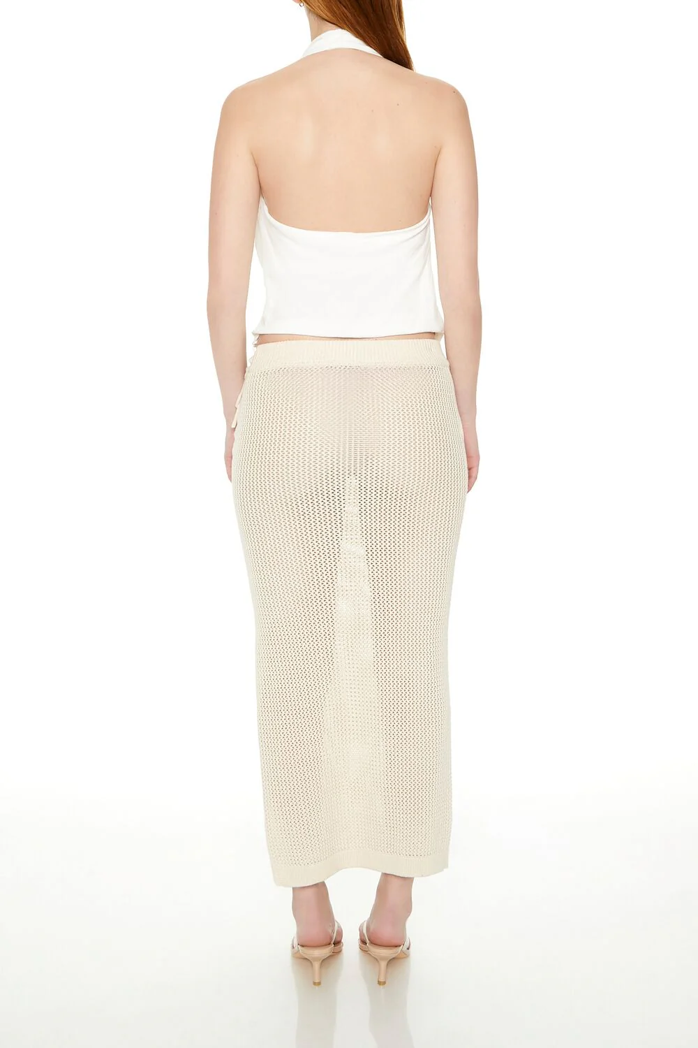 Crochet Lace-Up Maxi Skirt - Image 2