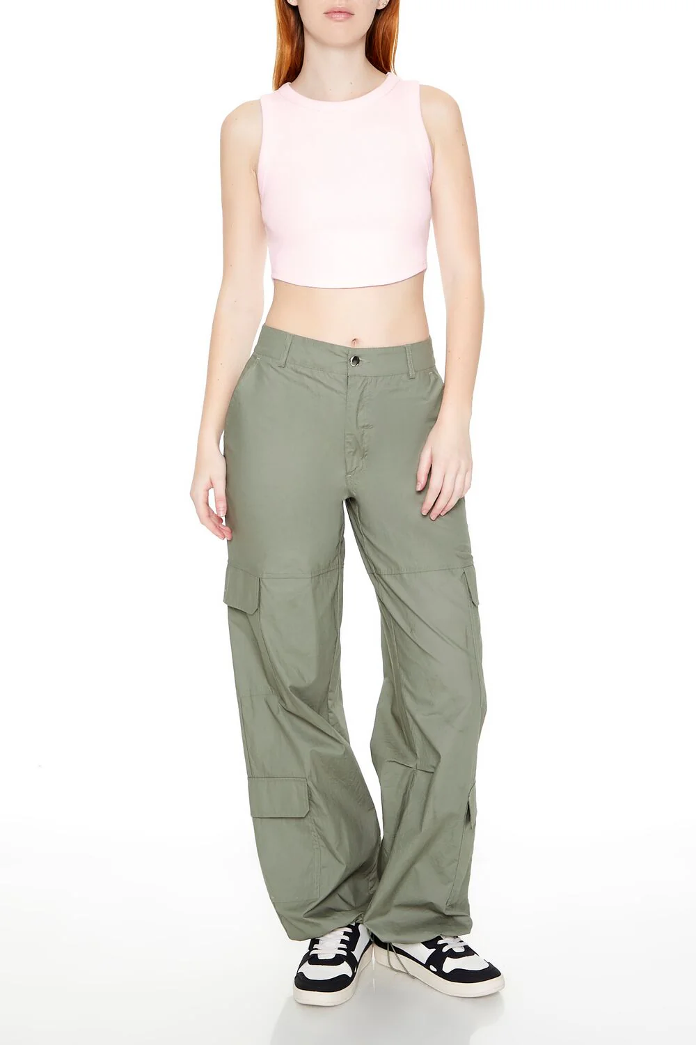 Cropped Dolphin-Hem Tank Top - Image 14
