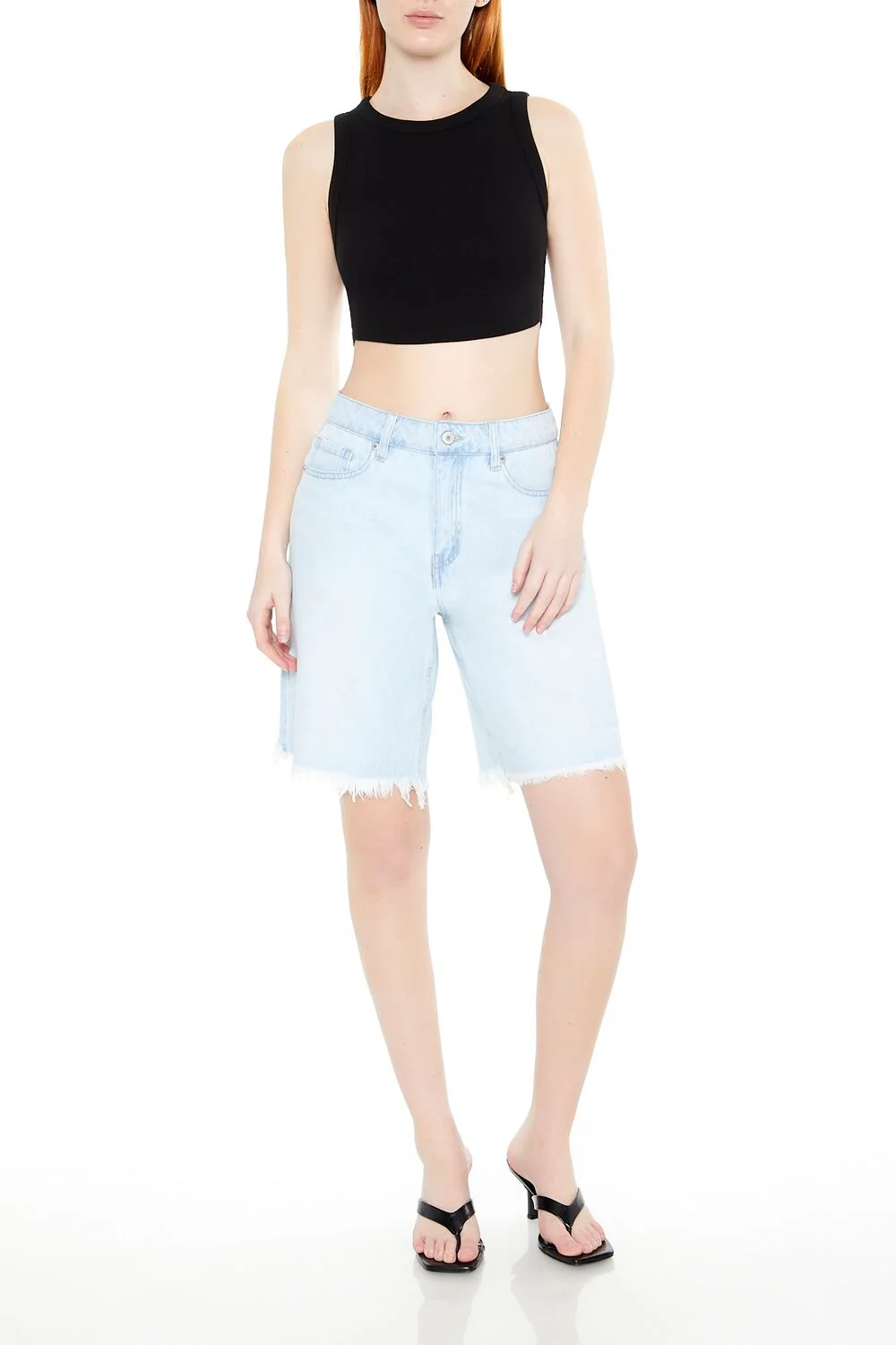 Cropped Dolphin-Hem Tank Top - Image 4