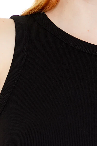 Cropped Dolphin-Hem Tank Top - Image 5