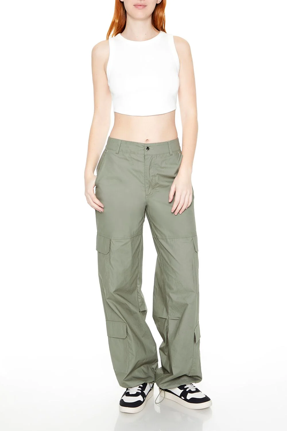 Cropped Dolphin-Hem Tank Top - Image 9