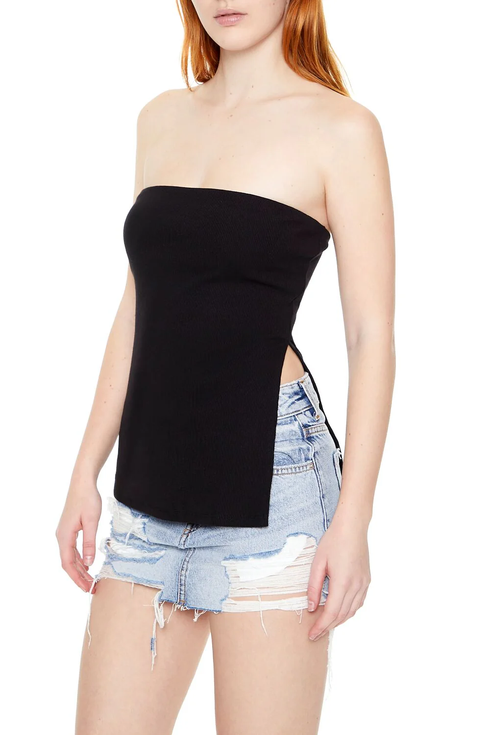 Ribbed Slit Tube Top - Image 2