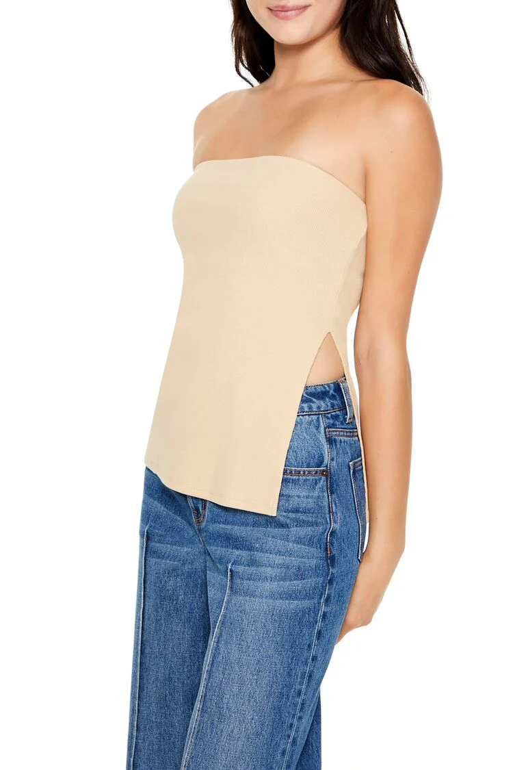 Ribbed Slit Tube Top - Image 20