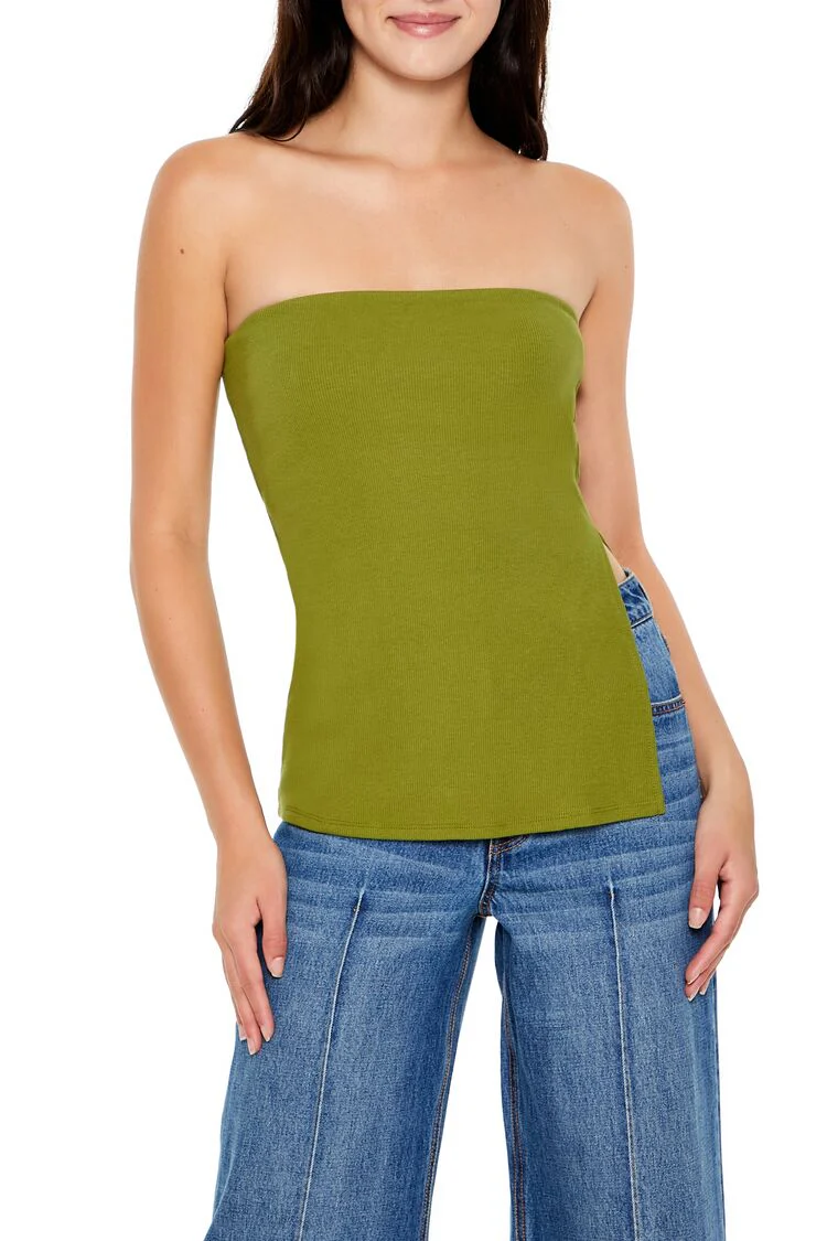 Ribbed Slit Tube Top - Image 22