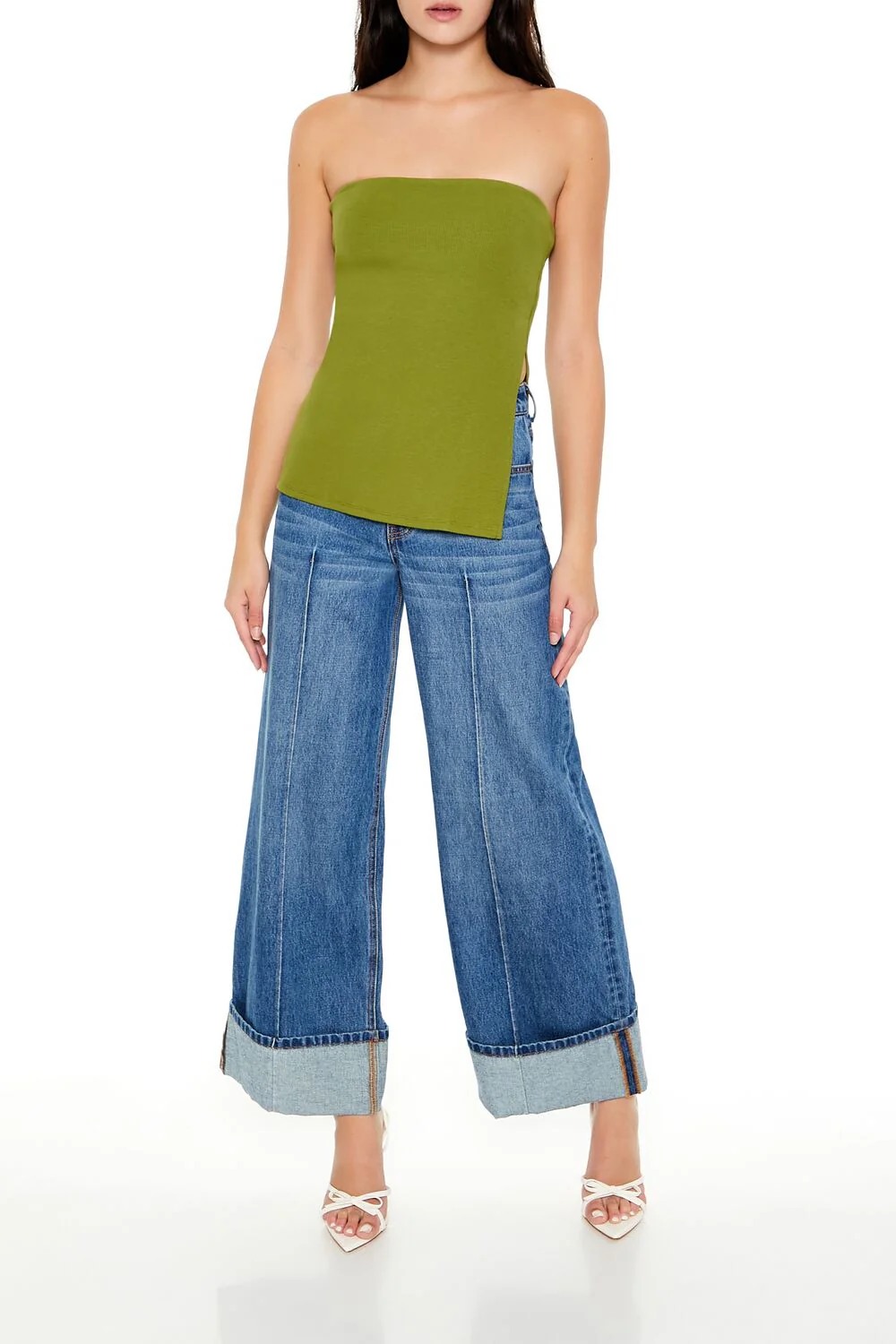 Ribbed Slit Tube Top - Image 23