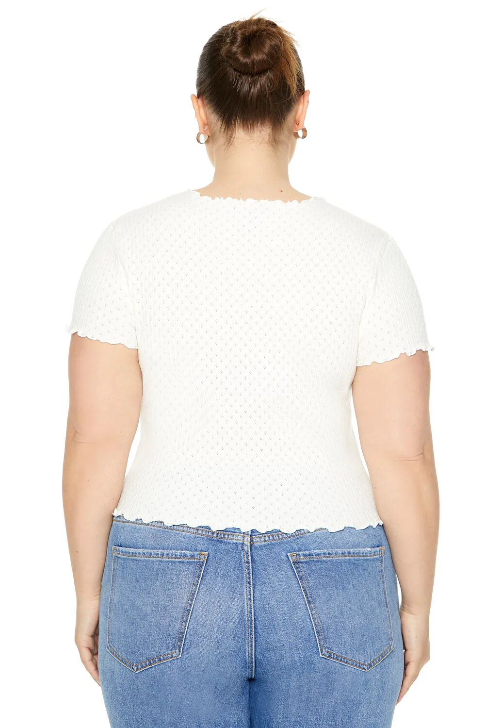 Plus Size Textured Sweater-Knit Tee - Image 3