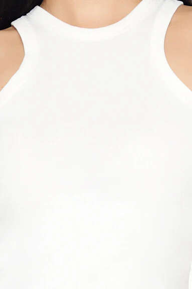 Ribbed Knit Racerback Tank Top - Image 5