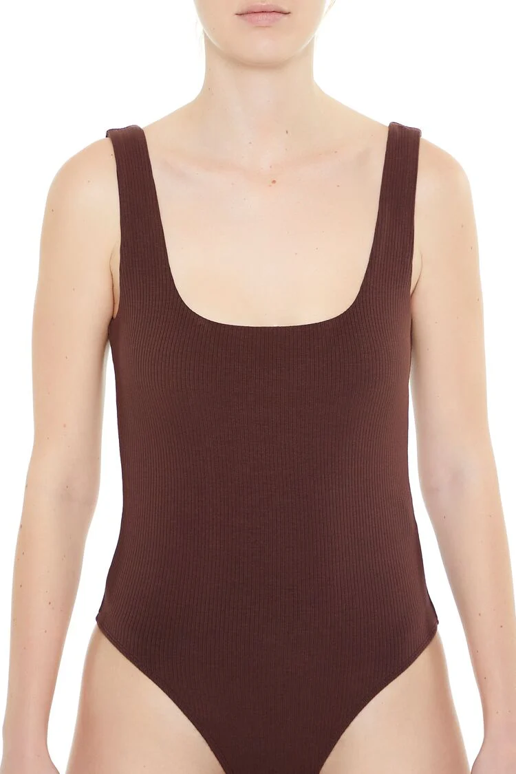 Textured V-Back Tank Bodysuit - Image 10