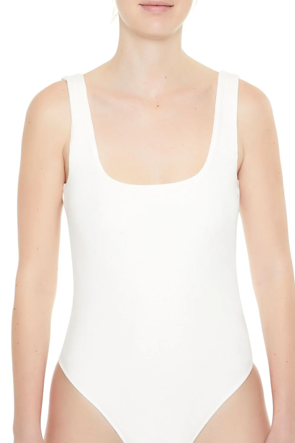 Textured V-Back Tank Bodysuit - Image 5