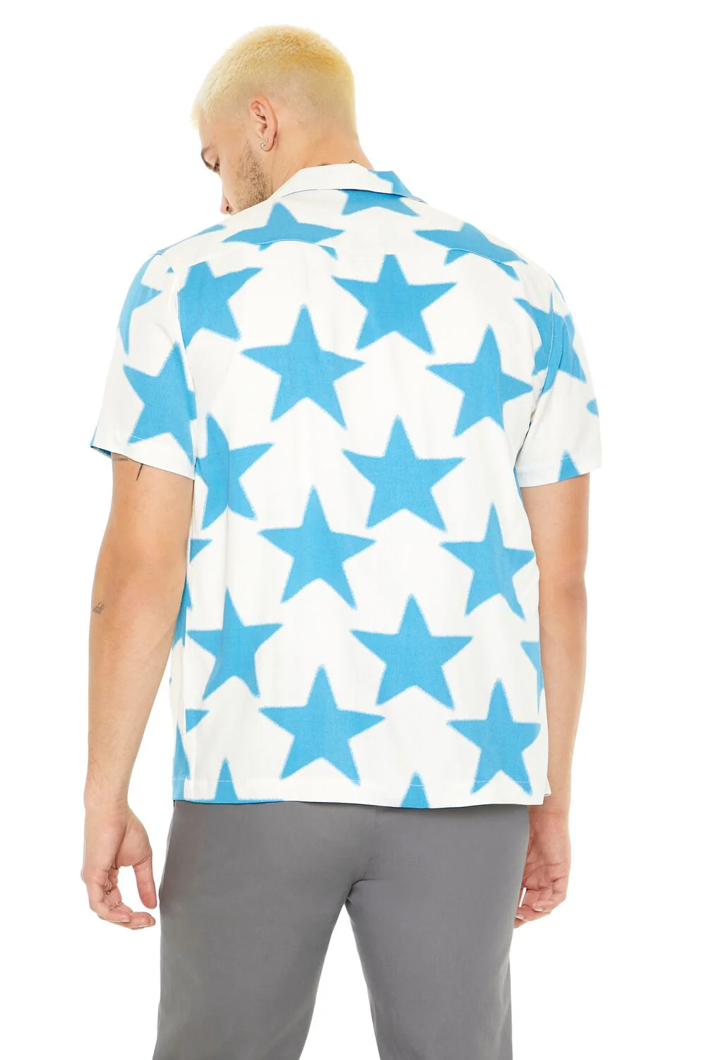 Star Print Button-Up Shirt - Image 3