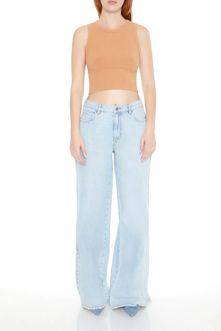 Cropped Cutout Tie-Back Tank Top - Image 4