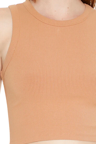 Cropped Cutout Tie-Back Tank Top - Image 5