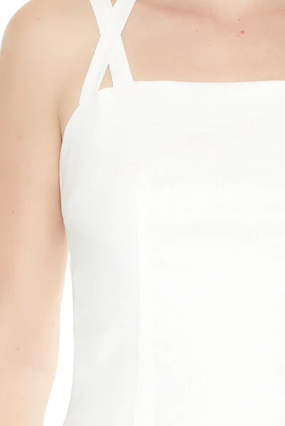 Faux Pearl-Trim Bodycon Mini Dress - Image 5