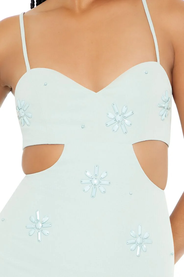 Flower Cutout Mini Dress - Image 5