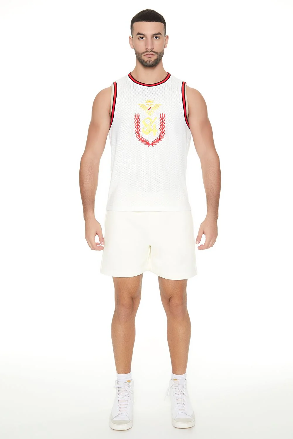 Mesh Embroidered 84 Basketball Jersey - Image 4