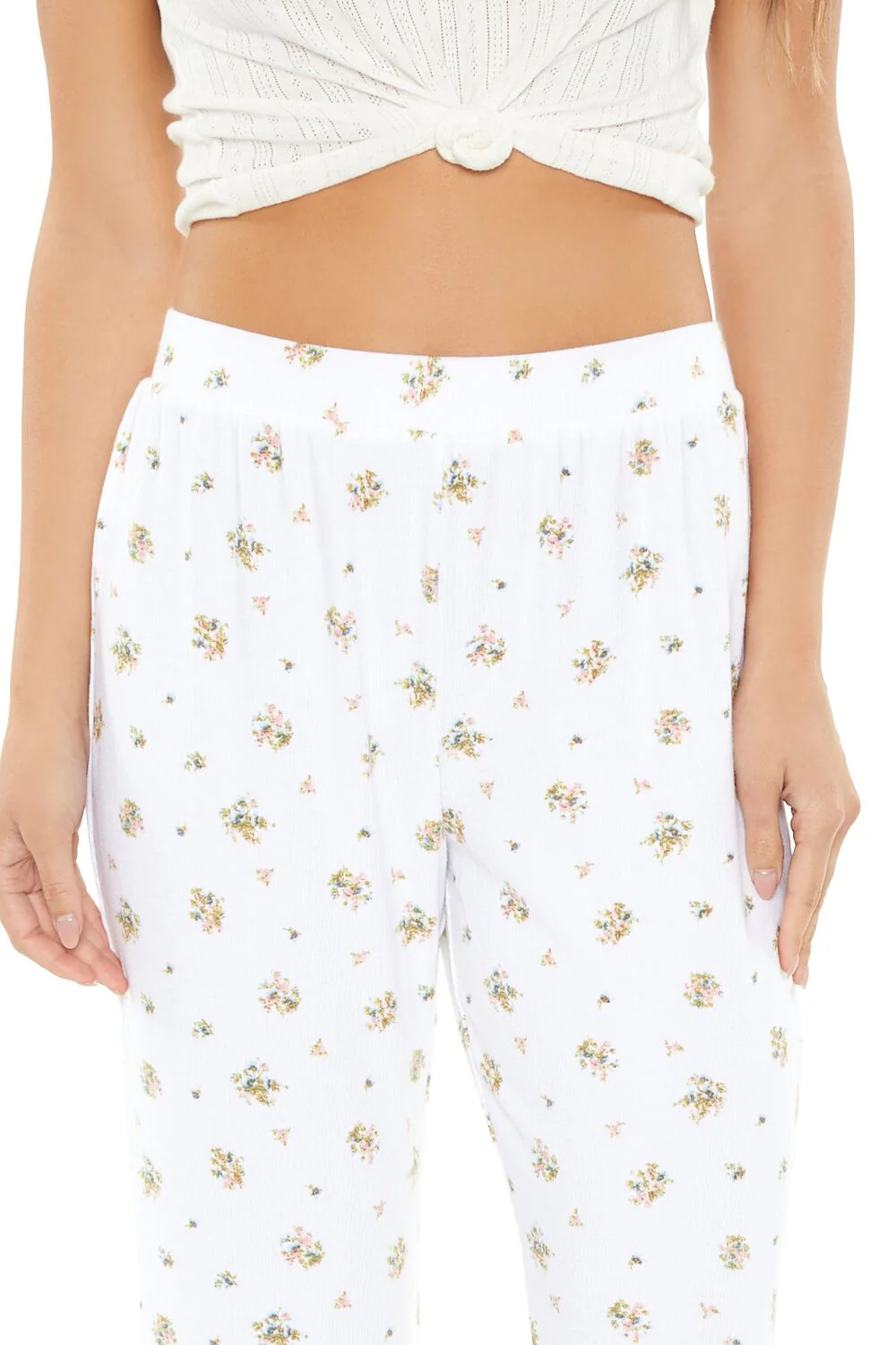 Floral Print Flare Pajama Pants - Image 5