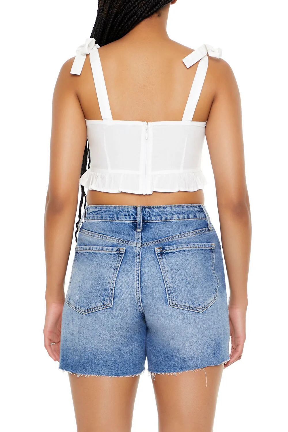 Tie-Strap Flounce Crop Top - Image 3