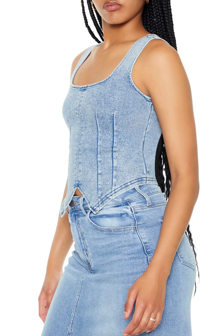 Stretch-Denim Tank Top - Image 2