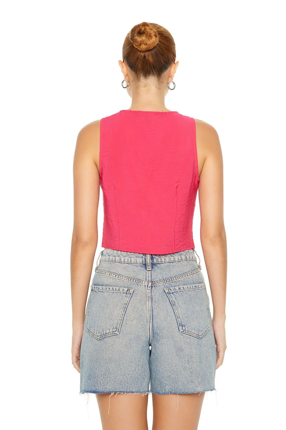 Plunging Split-Hem Crop Top - Image 3