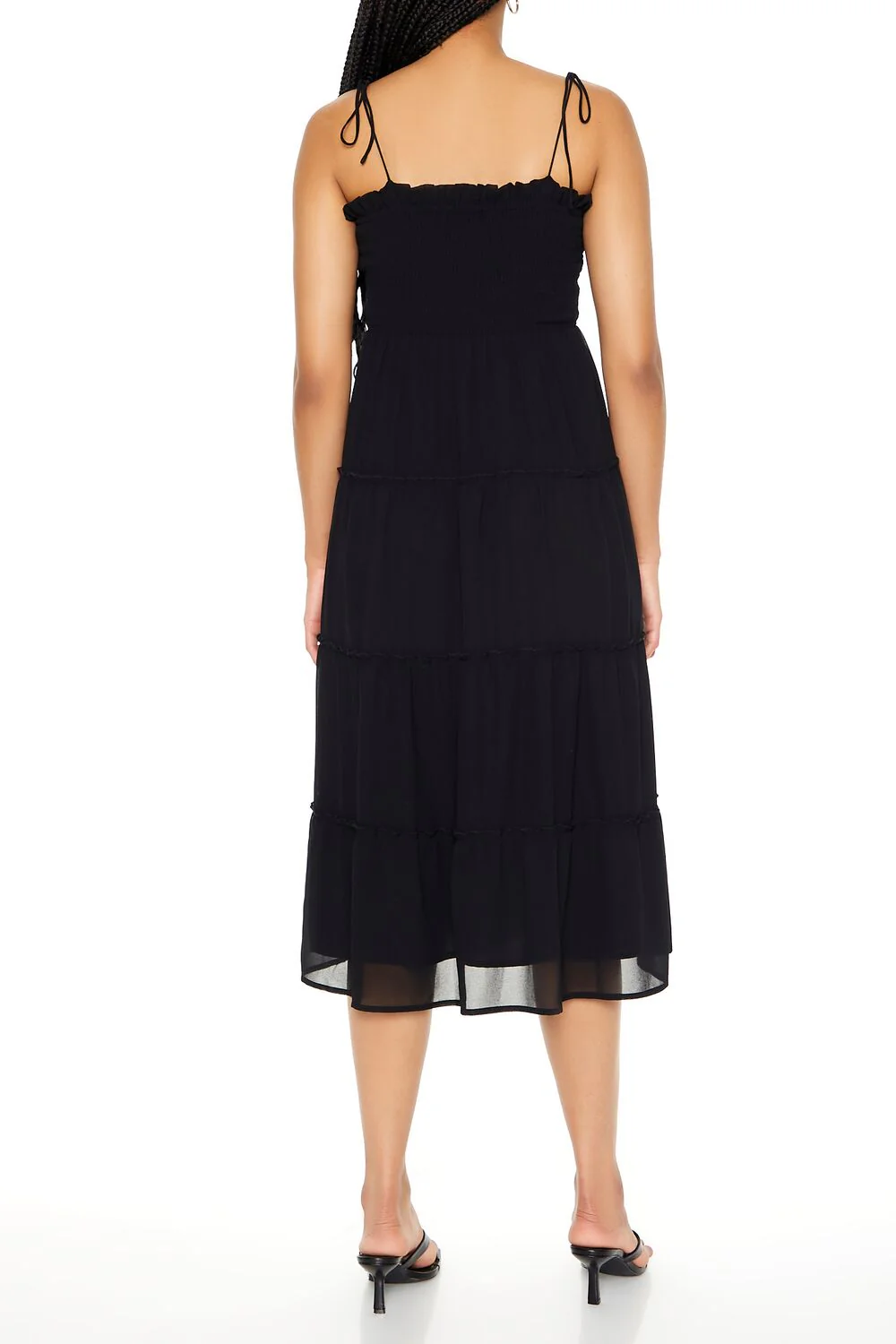 Tiered Self-Tie Cami Midi Dress - Image 3