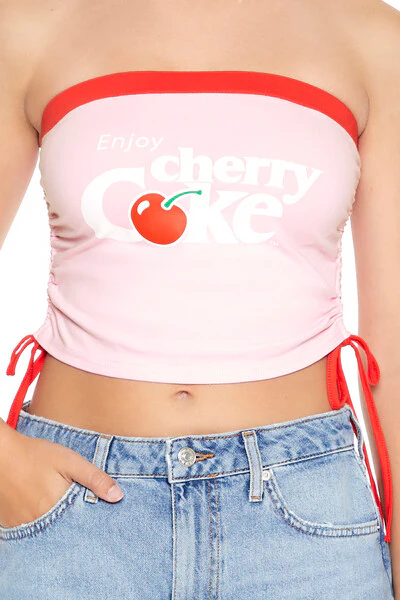 Cherry Coke Graphic Tube Top - Image 5