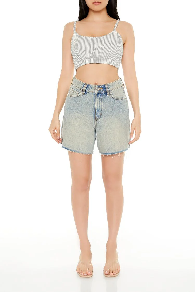 Pinstriped Cropped Cami - Image 2